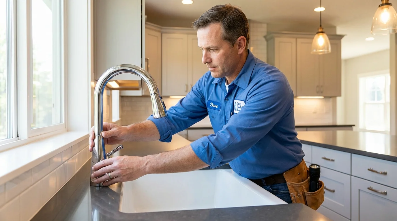 Kitchen faucet installation by Johns Plumbing LLC in Ceres