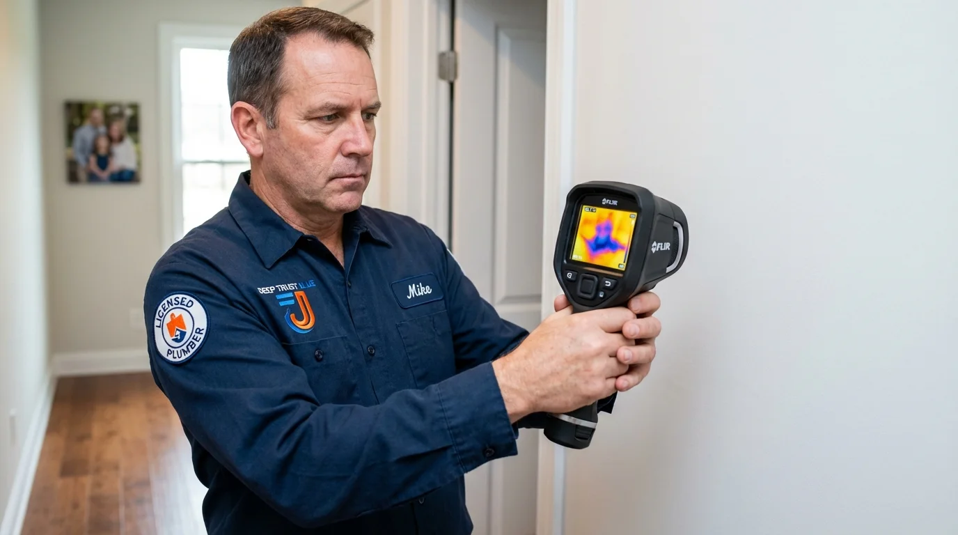 Thermal imaging leak detection by Johns Plumbing LLC in Ceres