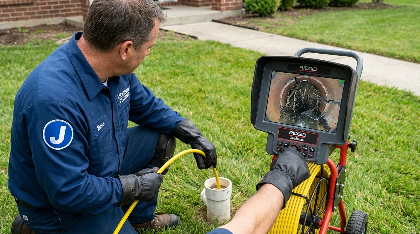 Sewer camera inspection being performed by Johns Plumbing LLC in Ceres